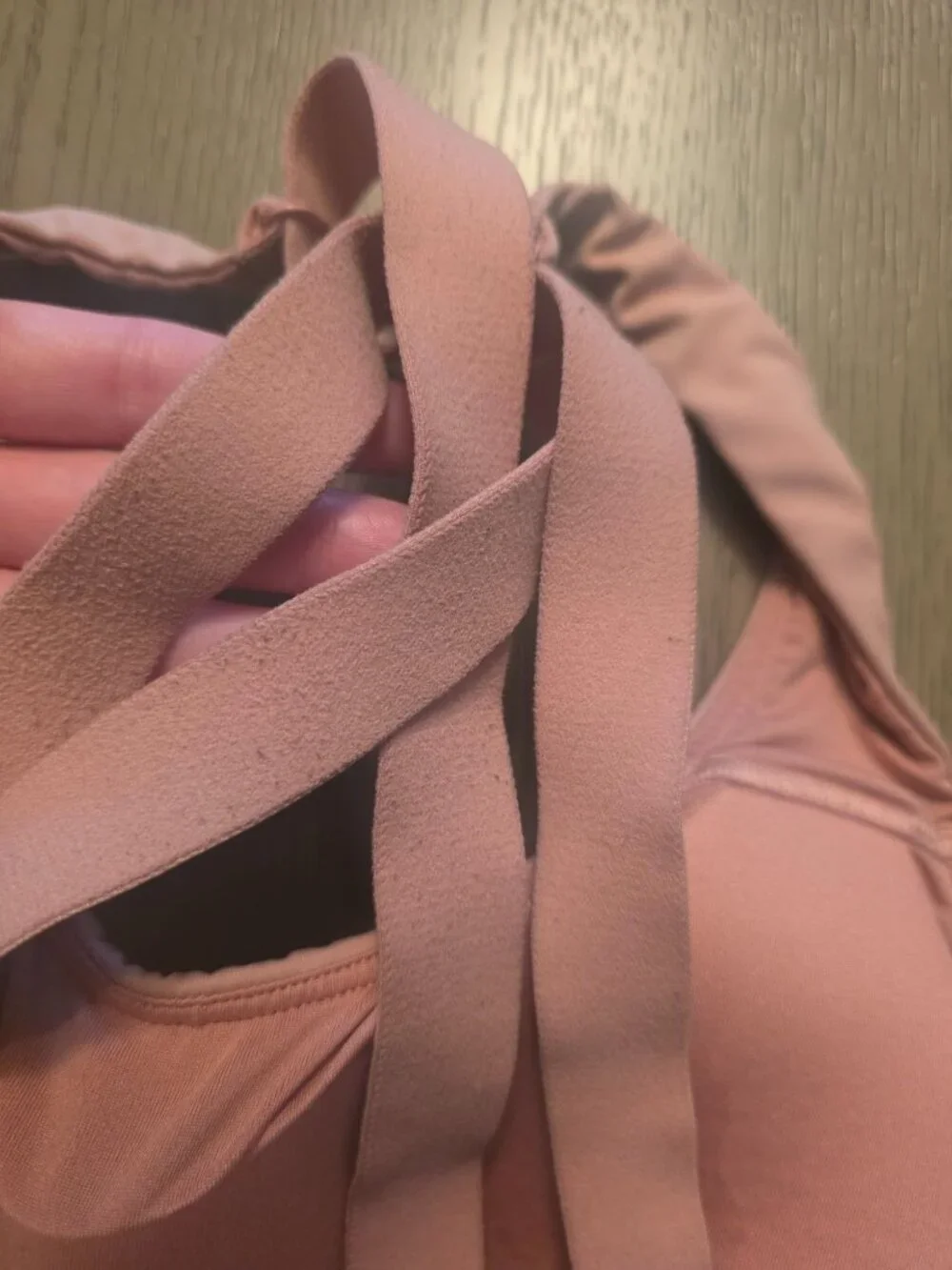 Lululemon Lot of 2 Pink Black Sports Bra size 34D M - GUC